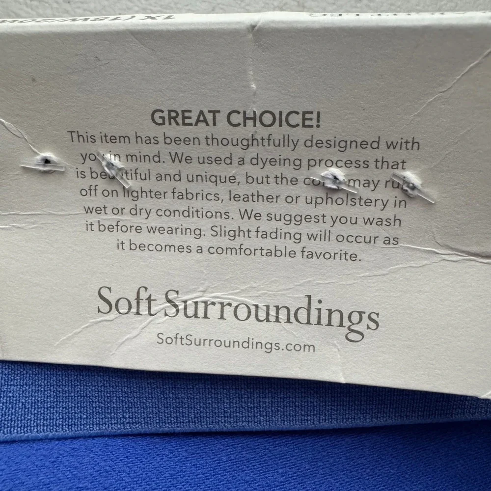 Soft Surroundings NWT‎ Jeans Cropped 1X Blue Pull On Straight Comfort Waist